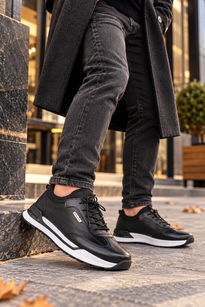 1210275 Erkek Hakiki Deri Sneaker Ayakkabı