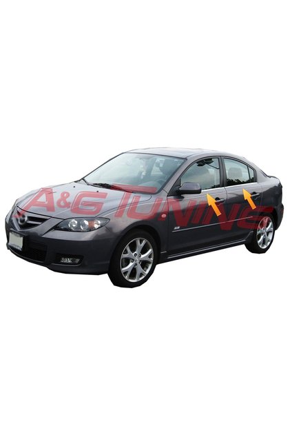 Mazda 3 Sedan Cam Çıtası 4 Prç. Paslanmaz Çelik 2003-2009