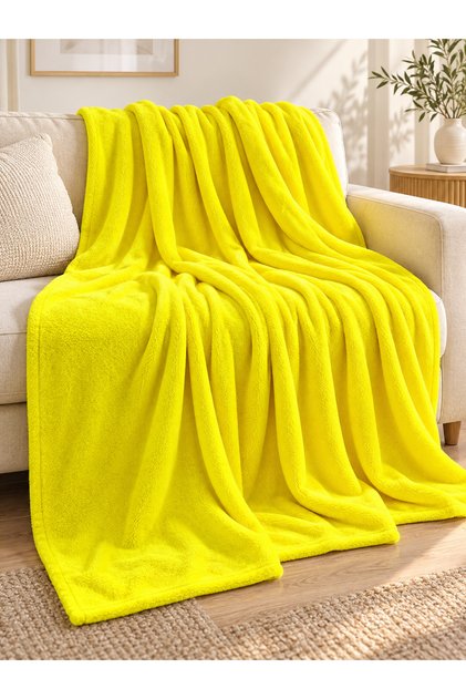 Single Blanket Soft Plush Wellsoft Yellow