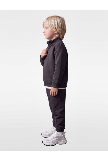 Cotton Stand Collar Long Sleeve Embroidered Tracksuit Set
