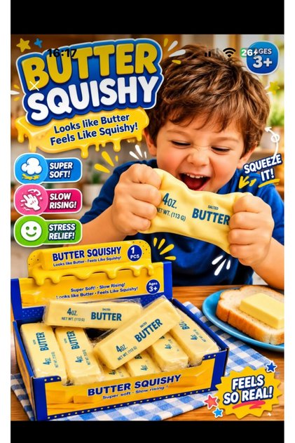 Butter Tereyağ squishy rainbow slow rising 1 adet Tereyağı sukuşi Yavaş Yükselir viral tereyağ skuşi Sarı