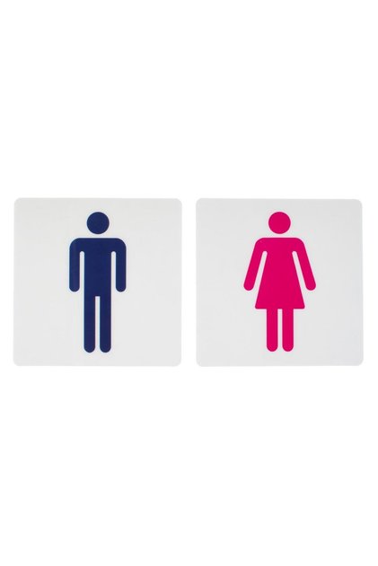 Set autocolante WC 12x12cm - 2 bucăți