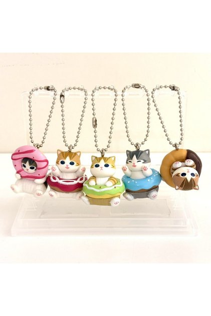 whole box 5 pcs New Product In Stock Mofusand Donut Shaped Pendant Blind Box Delicious Food Cat Pend