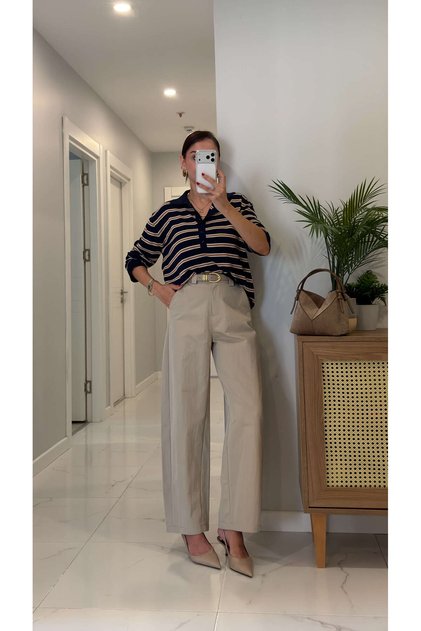 Vinda Stone High Balloon Cut Pants