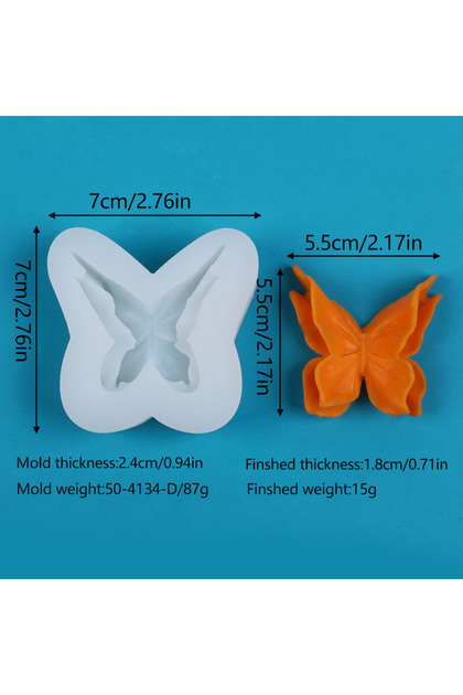 50-4134-D 3D Butterfly Silicone Mold Double Layer Butterfly Cake Decorating Fondant Chocolate Cupcak