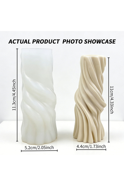 C Geometric cylindrical candle molds, with a three-dimensional texture for easy demolding; perfect f