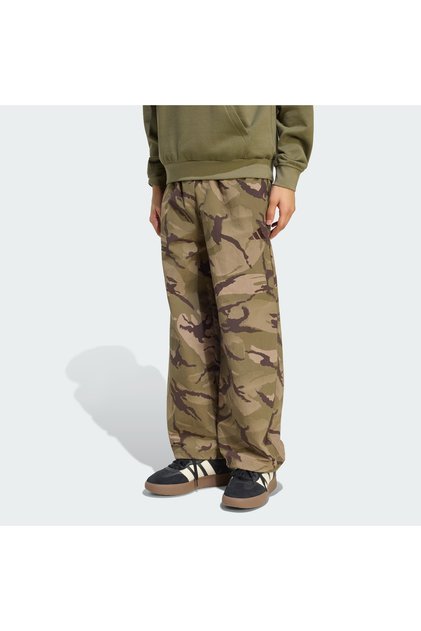 Seasonal Essentials Camo Woven Parachute Tracksuit Bottoms
