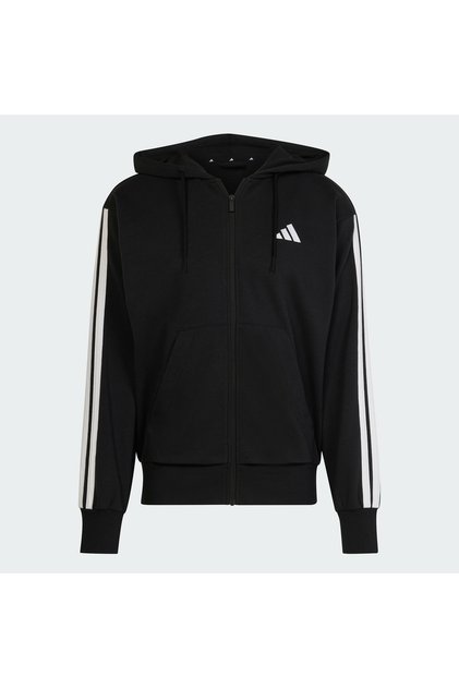 Essentials 3-Stripes French Terry Full-Zip Hoodie