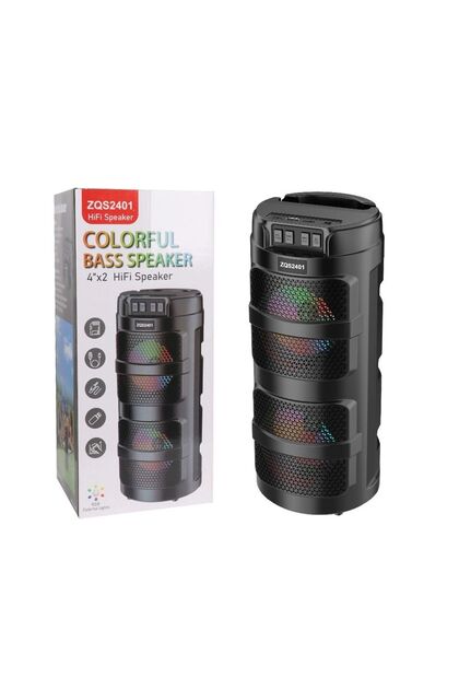 Sing-e ZQS2401 Boxă portabilă Bluetooth, 10W, LED RGB, baterie de 1500mAh, USB / MicroSD