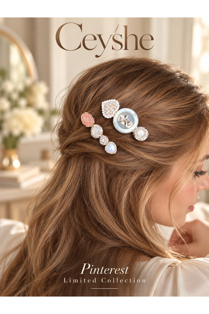 Pinterest Pearl and Stone Design 2-Piece Hair Clip Set | Pearl Buckle