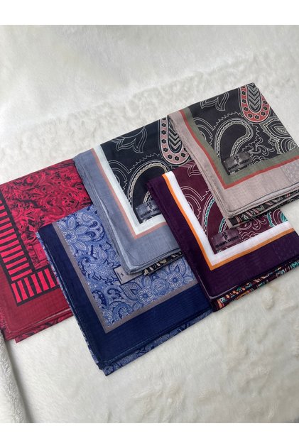 Hijab Patterned Soft Shawl Set of 5 Mixed Patterns