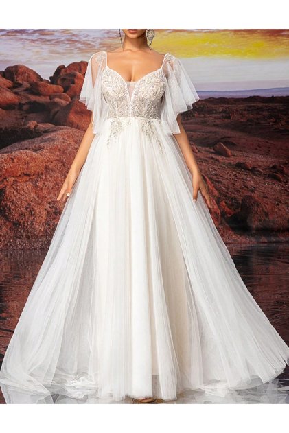 Rochie lunga, Alb