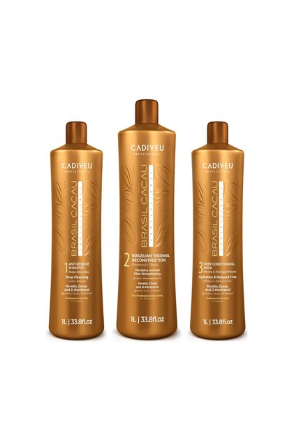 Brasil Cacau 1000 ml 3lü Kreatin Bakım Seti (Şampuan + Thermal Reconstruction + Maske)