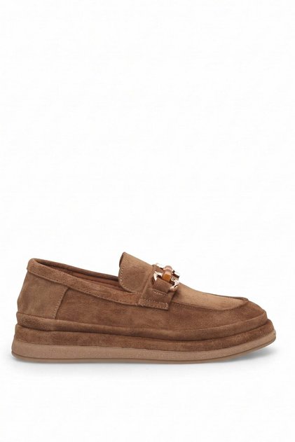 D26KA-7030 Women's Genuine Leather Casual Shoes, Taba 3019