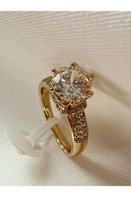 Steel Ring Original Xuping Quality Zircon Stone Gold