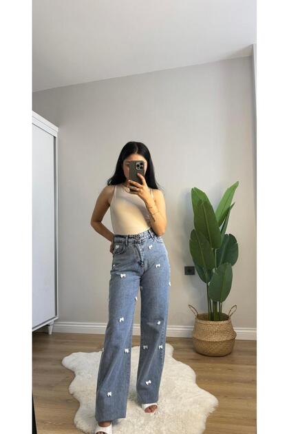Kurdeleli Jean Pantolon