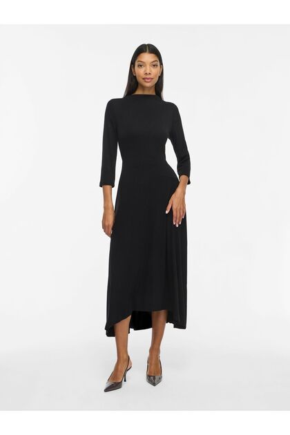 Rochie midi VISCARLET cu mâneci 3/4