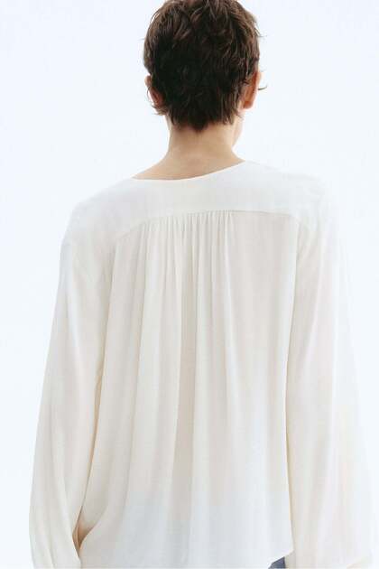 Oversized viscose blouse