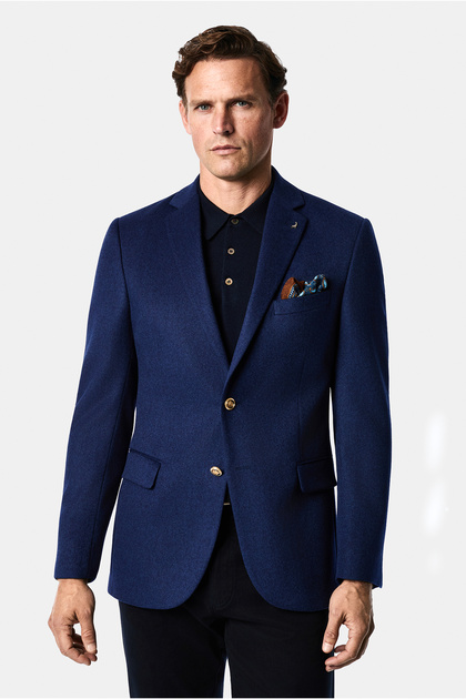 6 Drop Regular Fit Standard Cut 100% Wool Mono-Collar Blazer Jacket
