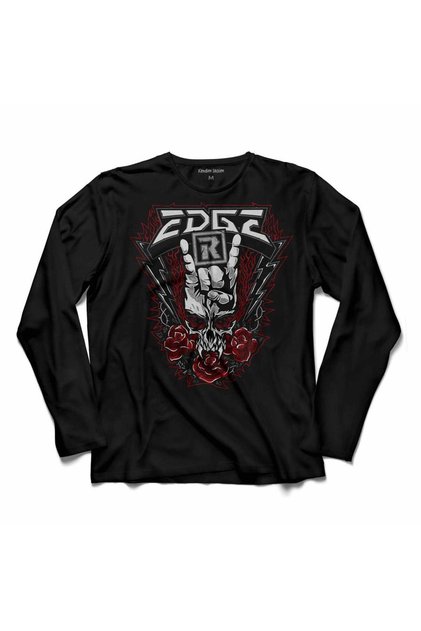 Edge Adam Joseph Copeland WWE American Wrestling Crepe Black Long-Sleeve T-Shirt