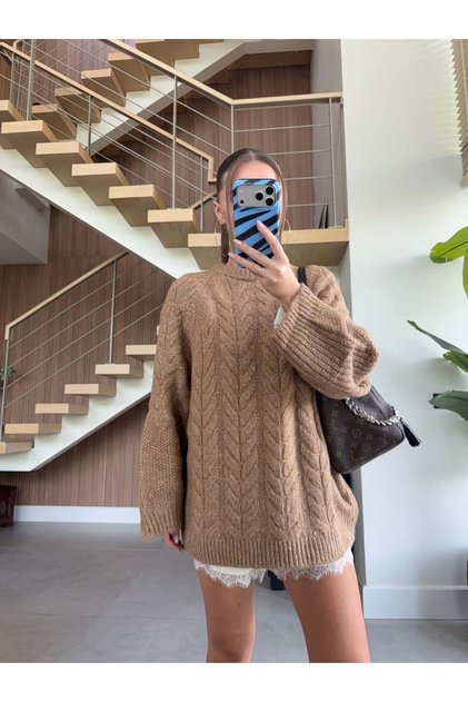 Oversize Silvery Sweater