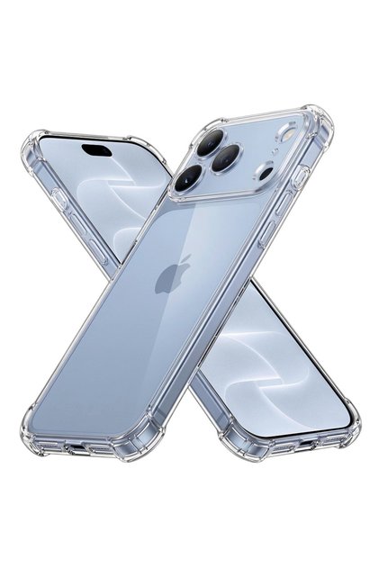 - Silicon transparent rezistent la șocuri - iPhone 18 Pro / iPhone 17 Pro - Transparent