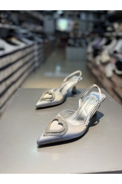 Serrace Satin Pearl Stylish Heeled Shoes