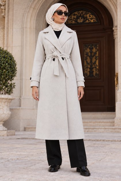 Long wool coat-beige