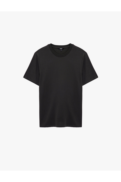 Short Sleeve Crew Neck Tok Fabric Regular Fit Cotton T-Shirt