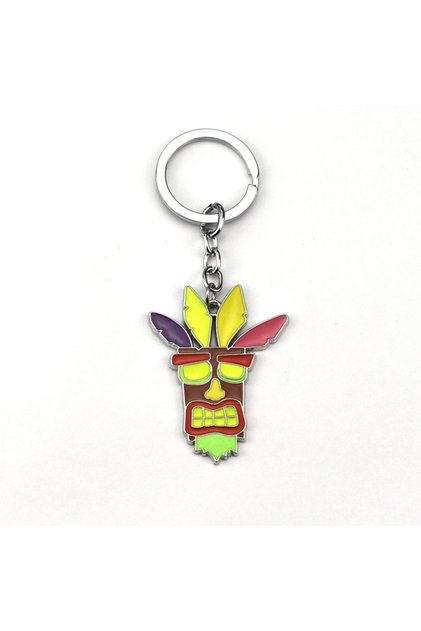 K548 Anime Crash Bandicoot Game Keyring Key Chains Cartoon Animal Metal Keychain Car Bag Key Ring Ho