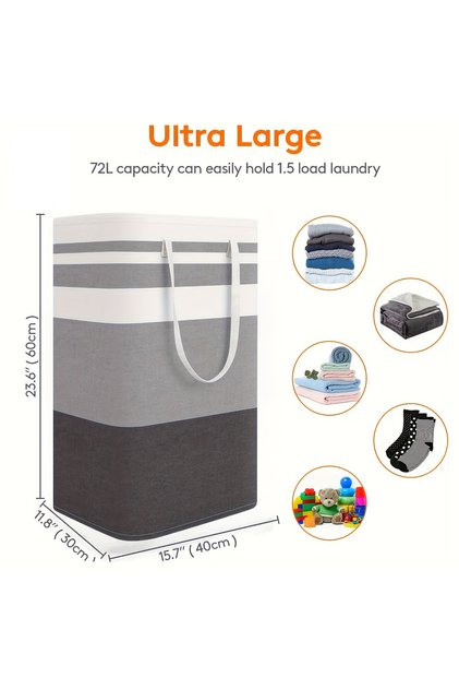 as show 75L Large Laundry bags Baskets with Handles Durable Dirty Clothes Hamper Storage Basket for