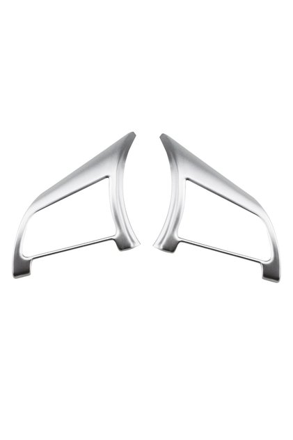 2Pcs matte silver Car Steering Wheel Trim for Nissan Xtrail T32 Rogue Note Qashqai J11 Versa Juke Mi