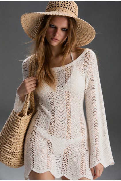Openwork Perforated Dress