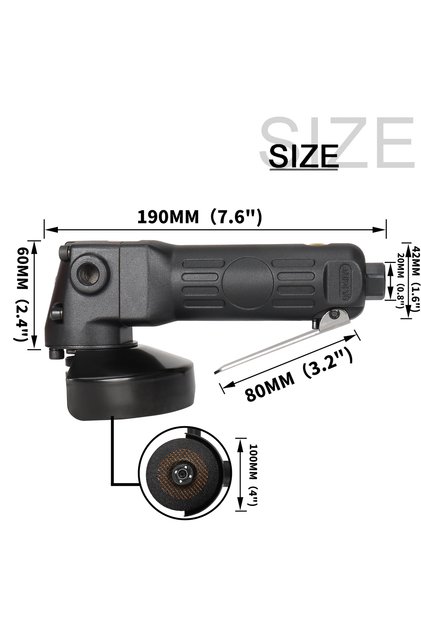 set A High Speed ​​Air Grinder 4 Inch Pneumatic Angle Grinder for Metal Woodworking Cutting Polishi