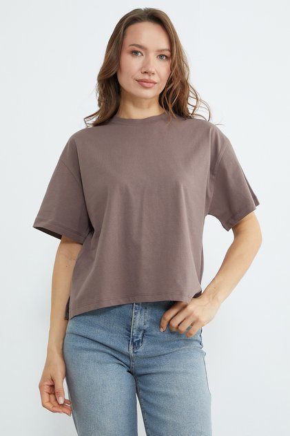 Basic Crew Neck Crop T-Shirt