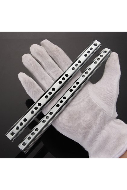 406MM16inch 2Pcs 8"-16" Ball Bearing Drawer Slides Furniture Slide Steel Ball Bearing Slides Keyboar