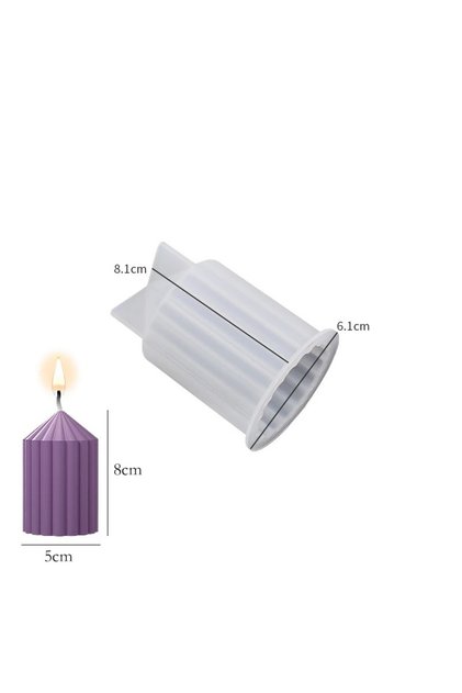 50mm Simply Style Cylindrical Candle Silicone Mold DIY Aromath Candles Soap Making Resin Mold 3D Pla