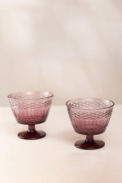 Vega Set of 2 Ice Cream Bowl Claret Red 350 Cc