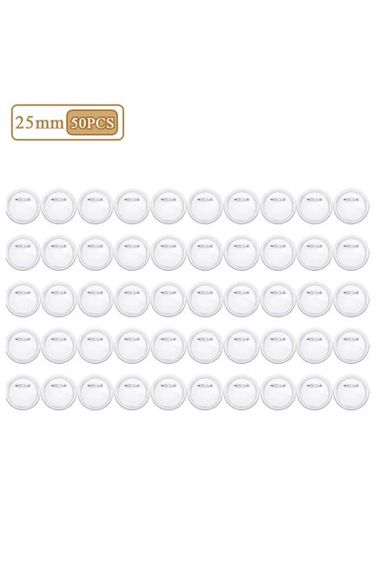 25mm-50PCS Badge Making Kit Round DIY Pin Button Supplies for Custom Name Tags Brohes Cosplay Party