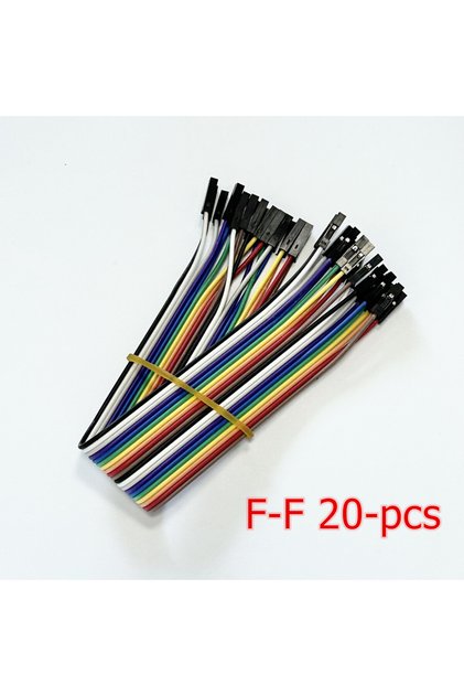 F-F-20pin 20Pin Jumper Wire Dupont Line 20cm for Arduino DIY Electronics Kit with Male to Male & Fem