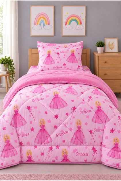 Single Princess Patterned Double-Sided Wellsoft Quilt