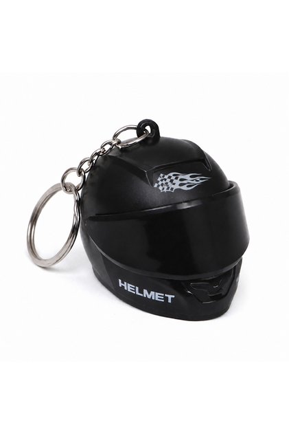 Style-1 Cool Motorcycle Helmet Keychain with Light Creative Mini Helmet Key Chain for Bags, Keys, Ni