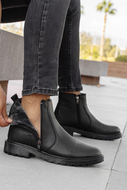 Rodri̇guez Guaranteed Zippered Fur Cold-Proof Men's Boots