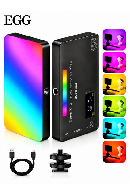 20011 RGB Video Light, LED Camera Light, Portable, 360° Full Color, CRI95+, 2500K-9000K