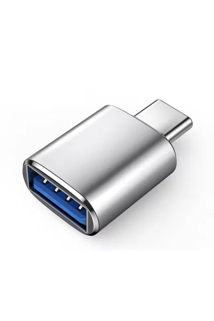 محول OTG فضي من النوع C إلى USB 3.0، واجهة USB إلى النوع C، متوافق مع iPhone 15 وسامسونج وشاومي وهواوي