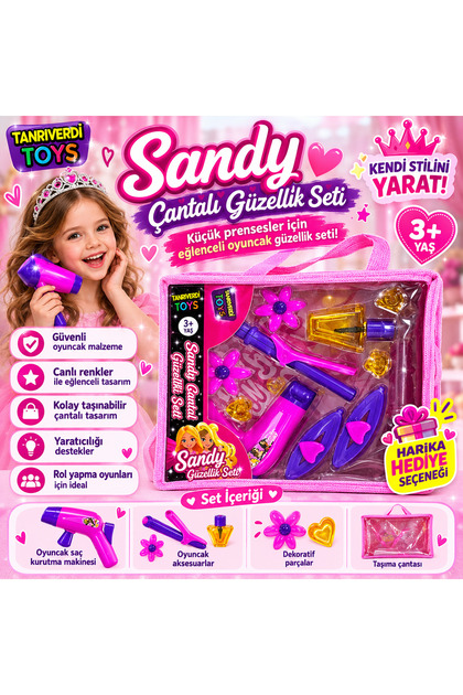 Tanrıverdi Toys Sandy Çantalı Güzellik Seti Smk-009