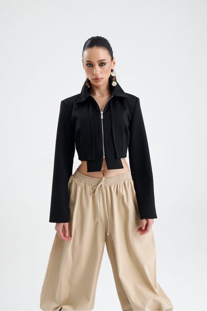Oujda Short Mini Jacket Polyviscose Fabric