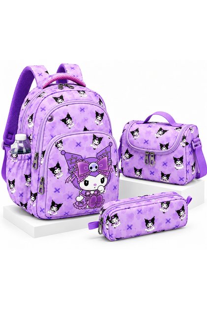 Primary School Bag Set of 3 Girls' Primary School Bag with Character Pattern