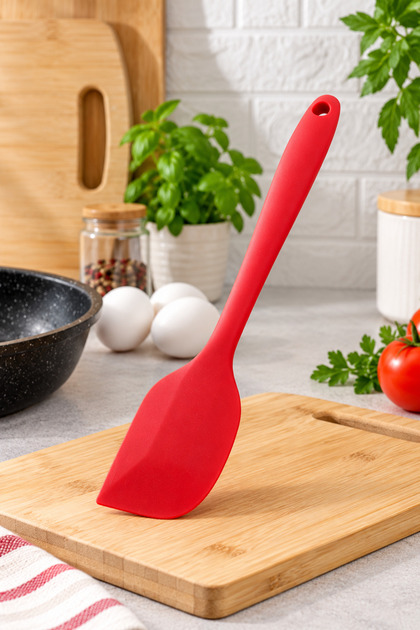 1 Red Silicone Side Spatula