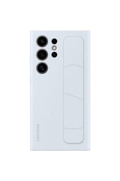 Galaxy S24 Ultra Kordonlu & Standlı Silikon Kılıf - Buz Mavisi